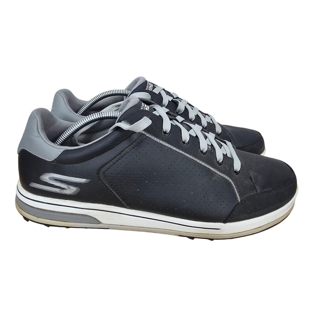 Skechers Go Golf Drive 2 Golf Shoes Mens 11.5 Black Leather Spikeless Sneakers